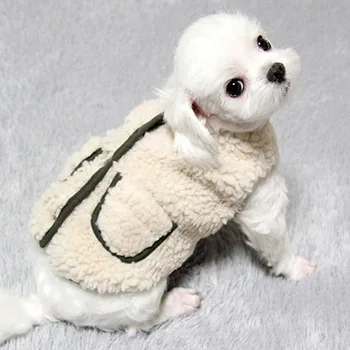 Ziemā Suņu Apģērbu Velveta Plīša Mētelis Nosūtīt Šalle Sabiezējumu Pet Kokvilnas Apģērbs Mazajiem, Vidējiem Kucēns Suns Chihuahua Jorkšīras