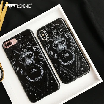 Tronsnic Modes Luksusa Tiger Lietā Par iphone X Mīksta Silikona Gadījumā, ja Tendence Palīdzības Candy Atpakaļ Sedz Lauvas iphone X Melns Dzeltens