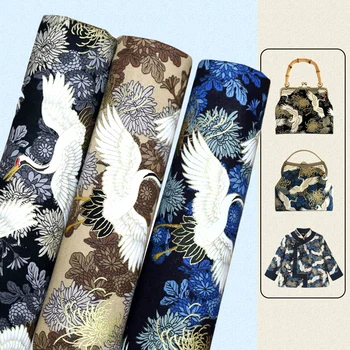 Japāņu Stila Celtni Drukas Auduma Iedeguma Zelta Krāns, Šūšana, Audumu Diy Lupatu Maiss Apģērbs Kimono, Rokdarbu Materiāli