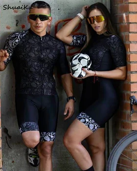 Vasaras Sieviešu Pāris Izjādes Triatlona Piemērots Velo Skinsuit Komplekti Maillot Ropa Ciclismo Go Pro Velosipēdu Jumpsuit Elpojošs