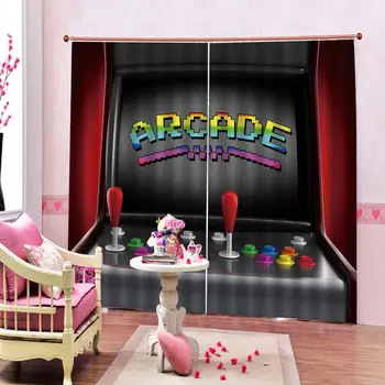 3d Aizkari Blackout Bērniem Guļamistaba Auduma Eiropas spēle Aizkari Foto Krāsotas 3D Aizkaru Dzīvojamā istaba