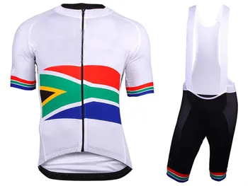 Ātri Sausas Riteņbraukšana Jersey GEL Pad 2019 Zīmola Dienvidāfrikas Komanda Īsām Piedurknēm Riteņbraukšana Jersey Maillot Ropa Ciclismo Velo Apģērbi