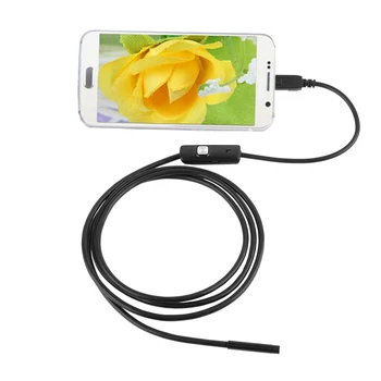 7mm Android Endoskopu, Micro USB OTG Endoskopu, Ūdensizturīgs Borescopes Pārbaudes Kameras ar 6 LED un 2m, 5m Kabelis