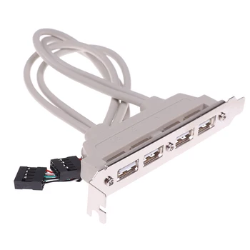 Augstas Kvalitātes Adapteris jaunākās 4 Port USB 2.0 9 Pin MainBoard Galvenes Turētājs pagarinātāja Vads uz Datora Aizmugures Paneļa Turētājs