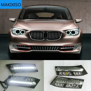 2gab Auto bufera lukturis BMW GT priekšējo lukturu 2010~2013 LED dienas gaitas lukturi, auto piederumi, miglas 535i 550i dienas gaismas lukturi