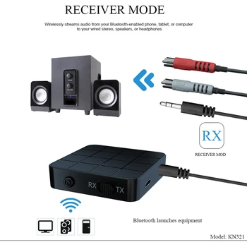 10M/33Ft Bezvadu Bluetooth 5.0 Audio Uztvērējs, Raidītājs 2 in 1 3.5 mm Stereo Aux Bluetooth Adapteris TV PC Dators