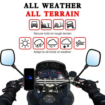 Atpakaļskata Spogulī, Statīva Turētājs, Motociklu Bezvadu Lādēšanas Mobilā Tālruņa Turētājs Ātri Uzlādēt ar Lādētāju 360 Rotācijas GPS Turētājs