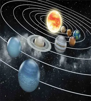 Galaxy Sega sedz Uzstādīt Saules Sistēmas Visi 8 Planētas un Saule Plutonu Jupiters, Venēra, Marss zinātniskās Fantastikas Dekoratīvās 3 Gabals Gulta