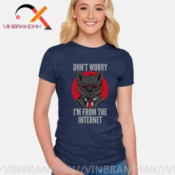 Datoru Programmas, Cat T-Krekls Don ' t Worry, es esmu No Interneta Sievietēm Smieklīgi Hakeris Kaķi T Purrgrammer Kaķis Programmatūras Drēbes