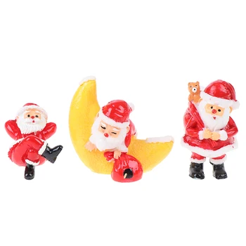 1pc Mini Sveķu Pasaku Santa Claus, Sniegavīrs Modeli, Eglīšu Figūriņas Apdare, Mājas Apdare