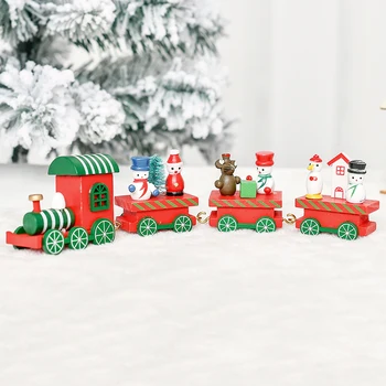 Ziemassvētku rotājumu radošā mazu vilcienu darbvirsmas rotājumi Ziemassvētku kleita, dāvanas, aksesuāri, rotājumi rotājumi
