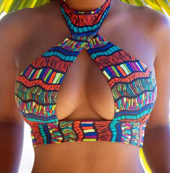 2gab Sexy Sieviešu Nacionālās Iespiesti Bikini komplekts dāmas Swimwears Peldmēteļi, Vasaras peldkostīms Beachwear 2018. Gada Vasaras weomen femme