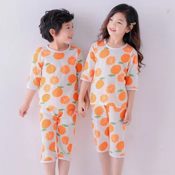 Vasaras Bērnu Zēniem Meitenēm Sleepwear Piestāv Īsām Piedurknēm Bērnu Pidžamas Infantil Pidžamas Girls Karikatūra Pijamas Bērnu Apģērbu Komplekti