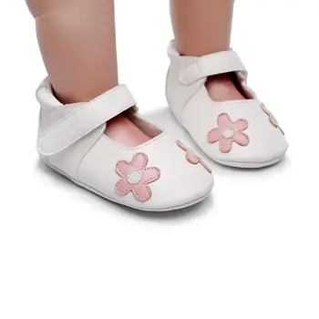 Bērnu Apavi Meitene Elpojošs Ziedu Drukāt Anti-Slip Kurpes Ikdienas Pastaigas Toddler Apavu Mīkstā Soled Pirmo Staiguļi