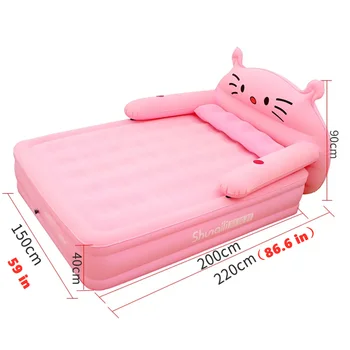 Piepūšamās gultas 1.5 m plata dubultā mājsaimniecības gaisa spilvenu slinks gulta locīšanas āra gaisa spilvenu karikatūra sabiezējumu mitruma izturīgs