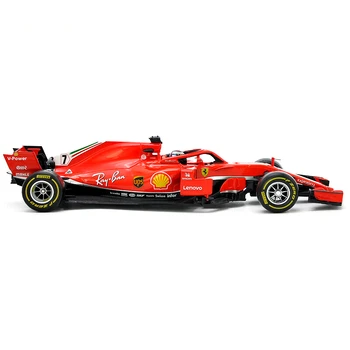 1:18 C. Leclerc S. Vettel 2019 F1 Ferrari SF90 Sakausējuma Sacīkšu Transportlīdzekļa Lējumiem Pull Atpakaļ Automašīnas Modelis, Preču, Rotaļlietu Kolekcija