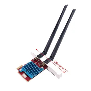 PCIE-1X M. 2 NGFF-Ekey mini MINI bezvadu wifi neto darba kartes adapteris karte atbalsta Bluetooth