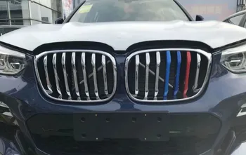 14pcs Auto Stils ABS Hromētas Priekšējās Restes Vāka Uzlīme Rāmis Strim BMW X3 G01 2018 Piederumi Car Styling