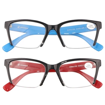Ļoti ieteicams Pusi Rāmis Zils Kaķis Acu Lasīšanas Brilles Sievietēm +5.00 ražots Ķīnā EV031726