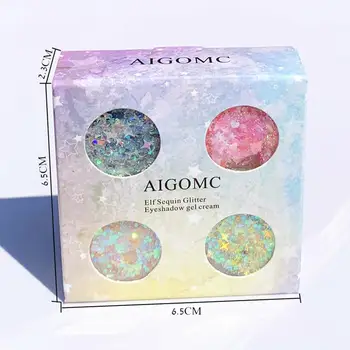 4gab Spīdīgu Glitter Gel Mērcēt Nagu Gēla Krāsa Spīdīgi Vizuļi Apdare UV Gēla Laku Krāsošanas Ziedu UV poļu Ziemassvētku Puse