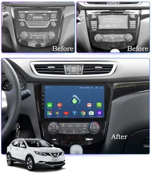 Wanqi Android 8.0 2+32G wifi un 4G 2.5 D skārienekrānu 2012 -2018 gadam, Nissan QashQai, X-Trail automašīnu, dvd, radio, gps spēlētājs