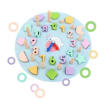Jaunās Montessori bērnu izglītības izglītības formas, ciparu sakritības koka rotaļlietas