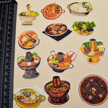 25pcs Self-made Ķīna Hotpot Pārtikas kategorijas Uzlīme, Rokasgrāmata Apkārtējo Materiālu TN / Iepak Dienasgrāmata Albumu Apdare