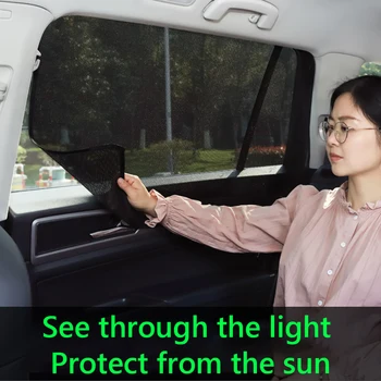 Magnētiskā Auto Logu Saules Ēnā Ekrāna Vasarā UV Aizsardzība Acu Priekšā + Aizmugures Sānu Logu Aizkaru Saulessargs Vāciņu