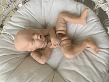NPK 18inch bebe atdzimis leļļu komplekti DVĪŅU ļoti mīksts spilgti nekustamā touch svaigu krāsu unpainted nepabeigtu lelle daļas DIY