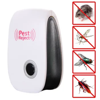 Uzlabota Versija Elektronisko Veselīgu Ultraskaņas Anti Mosquito Kukaiņu Repeller Peli Prusaks Kaitēkļu Noraidīt Atbaidīšanas ES/ASV/UK Plug