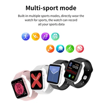 Y68 Plus Modes Multi-Valodu, Uzlādējamā Bluetooth Sporta Aproce Fitnesa Sirdsdarbības Ātruma Noteikšanas Skatīties Ar Mic