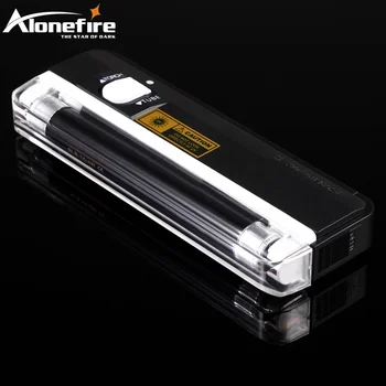 Alonefire Kvalitātes preces ultravioleto lukturīti, rokas naudas detektors atpakaļ gaismas UV lampas viltotu naudu testa valūtas AA baterijas