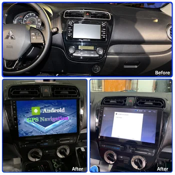 IPS 4G+64G 9 Collu Android 9.0 Auto Dvd Gps Player Mitsubishi mirage attrage 2012-2018 iebūvēts Radio Video Navigācija