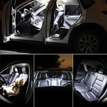 Par 1997-2010 BMW 5. Sērijas Balta auto piederumi Canbus Bez Kļūdām, LED salona Apgaismojuma Lasīšanas Gaismas Komplektu, Kartes Dome Licence Lampas