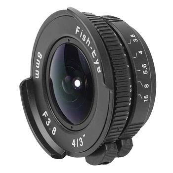 Kameras Objektīvs 8mm F3.8 C-Port Platleņķa Manuālā Diafragmas atvēruma Objektīvs + C-FX Stiprinājums Fuji Kameras