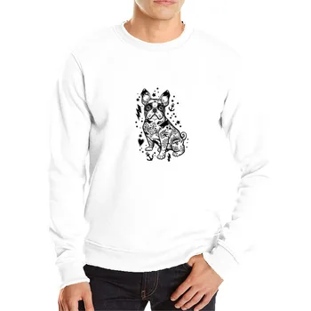 Jauki suns drukāšanas hoodies jaunu stilu atdzist ziemas drēbes vīriešu modes outwear gadījuma kokvilnas sporta krekls