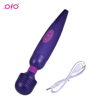 OLO Milzīgas Burvju Nūjiņas, Vibratori sievietēm, USB Maksas Liels AV Stick Sieviešu G Spot Massager Klitora Stimulators Pieaugušo Seksa Rotaļlietas