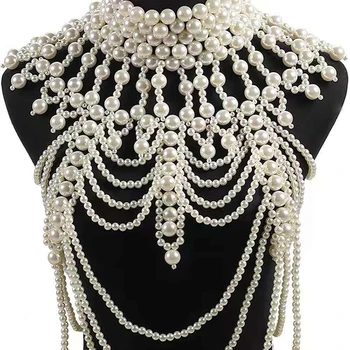 Ir 2021. Jaunu Augsta Apkakle Top Šalle Šiks Skrejceļa Puse Top Luksusa Dāmas Mākslīgās Pērles Fāzēm Ķermeņa Aprites Modes