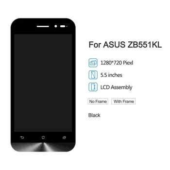 LCD Asus Zenfone Iet TV ZB551KL LCD Displejs X013DB TD-LTE Touch Screen Digitizer Montāža Nomaiņa ZB500KL LCD BEZ rāmja