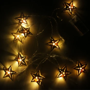 LED zvaigžņu lampas mīlestību gaismas laternu koka dekoratīvā josla shopping mall istabas festivāls lampas string akumulators