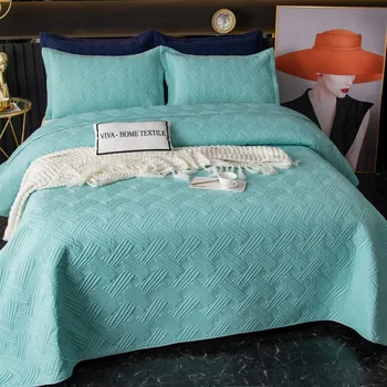 Stepēts gultas pārklājs vienkāršā un divas spilvendrānas op023 230*250 cm