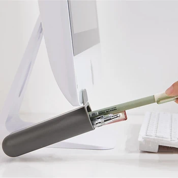 Multi Krāsu Desktop Displejs Kabatas Pildspalvu Turētājs PVC Kvadrātveida Galda Kancelejas preces Pildspalvas Saņemšanas Box