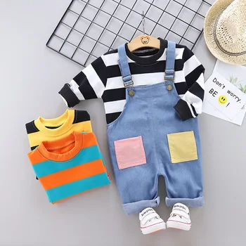 2020. gada Rudenī Karstā Pārdošanas Bērnu Zēniem Bikses Apģērbs Karikatūra sporta Krekls Topi+ Bikses Tērpiem 2pcs Set Toddler Bērniem Drēbes meitenei