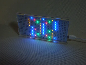 AS1216 Kristāla Pils LED Mūzikas Spektra Ekrānu viens Čips Mikrodatoru DIY Elektroniska Gaismas Kubu Komplekts