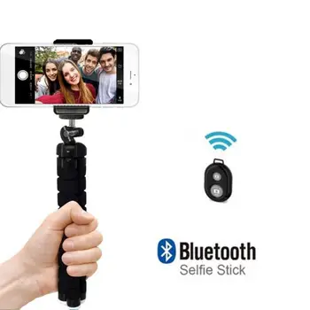 Bluetooth Tālruni, Elastīgs Turētājs Astoņkājis Statīva Turētājs, Paredzēts Mobilā Tālruņa Fotokameru Selfie Statīvs Monopod Atbalstu Foto Tālvadības Pults