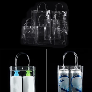Portable10 Izmēri Skaidrs, Caurspīdīgs Ūdensizturīgs Plastmasas PVC Ceļojumu Kosmētikas Soma Grims Somas