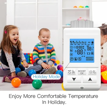 Smart TRV termostatiskajiem Vārsta regulators Termostats Bezvadu Balss Vadība Darbojas ar Alexa, Google Home