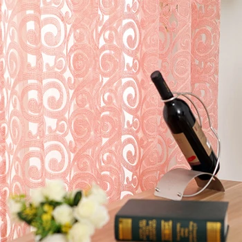 Eiropas Stila Žakarda Ģeometrija Tilla Aizkari Dzīvojamā Istaba Guļamistaba Dekorēšana Pelēks/Violets Pteris Virtuves Logu Ekrāns 3