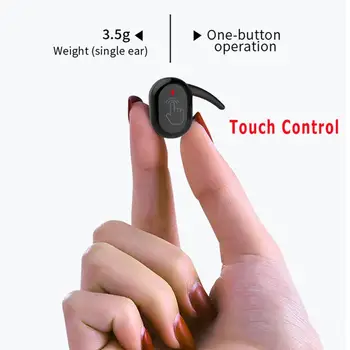 Karstā Pārdošanas Bezvadu 5.0 Bluetooth Austiņas CVC Touch Versiju, Zvanot Trokšņa Samazināšanas Stereo pirkstu Nospiedumu Touch Austiņas