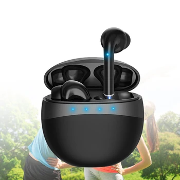 TWS Bezvadu Austiņas Ūdensizturīgs Stereo Mūzikas Austiņas Bluetooth 5.0 Touch Kontroli Earbuds 400mAh Uzlādes Lodziņā Smart Phones